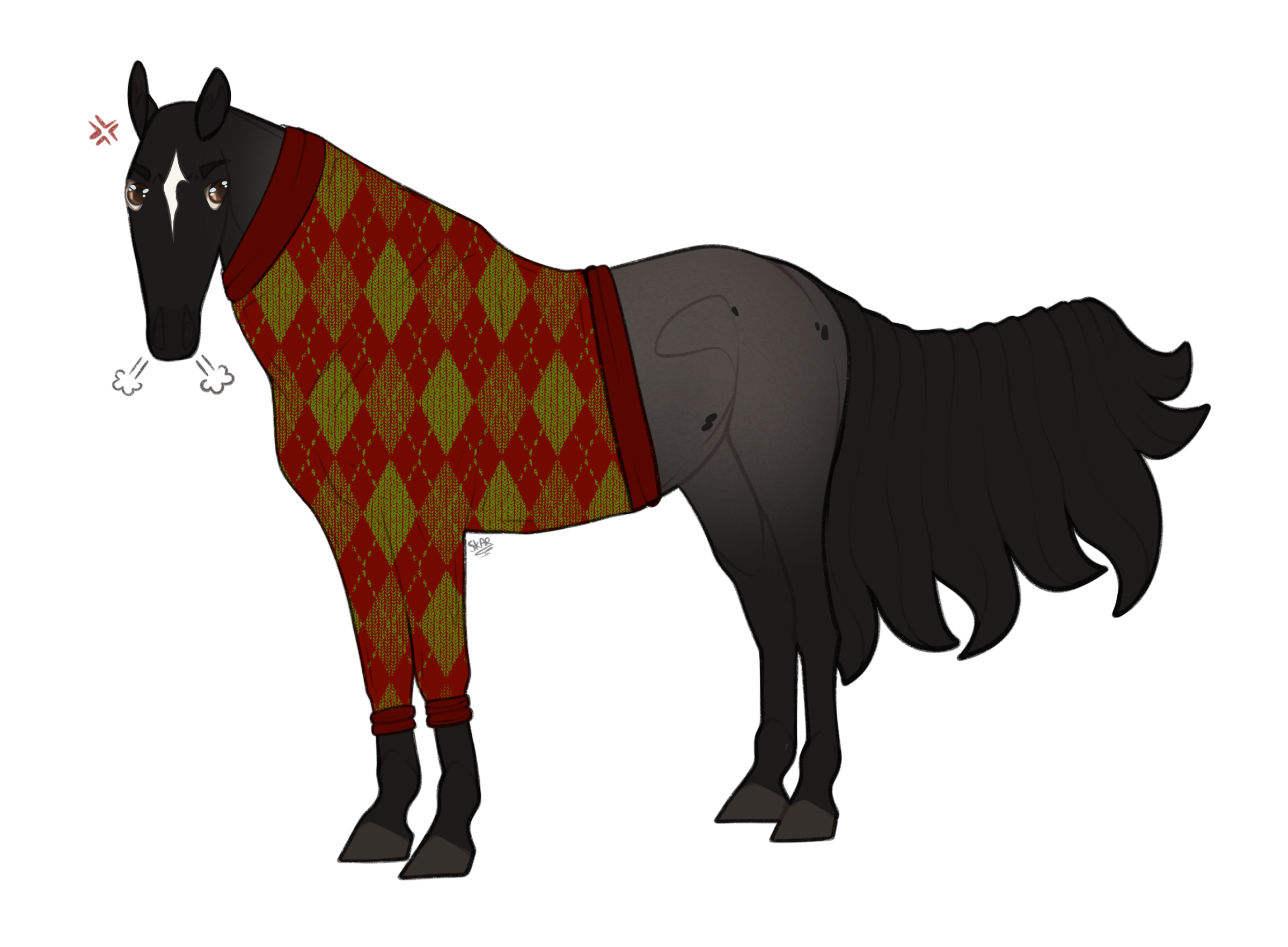 Click to view larger size So happy with his new sweater!!! (not)