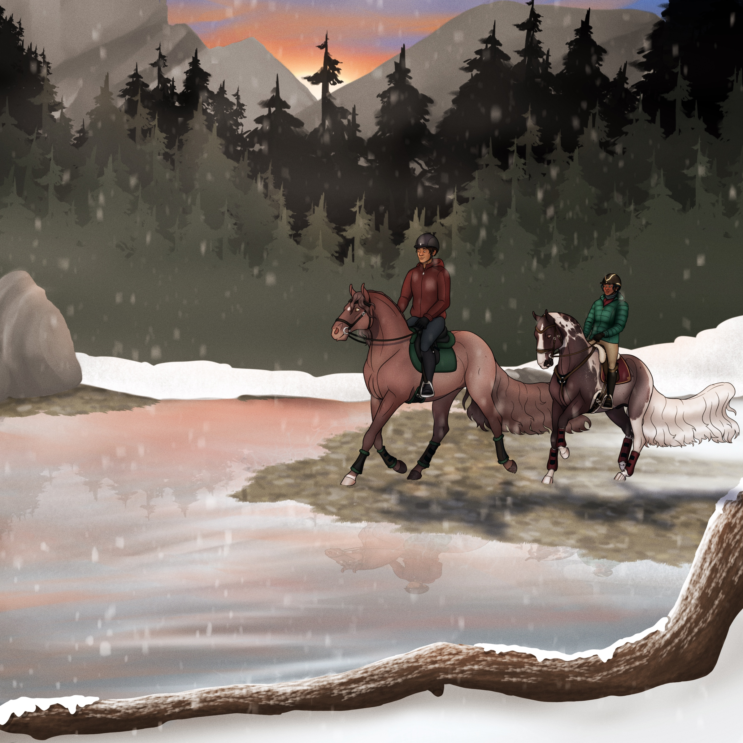 Click to view larger size Race Against the Dusk