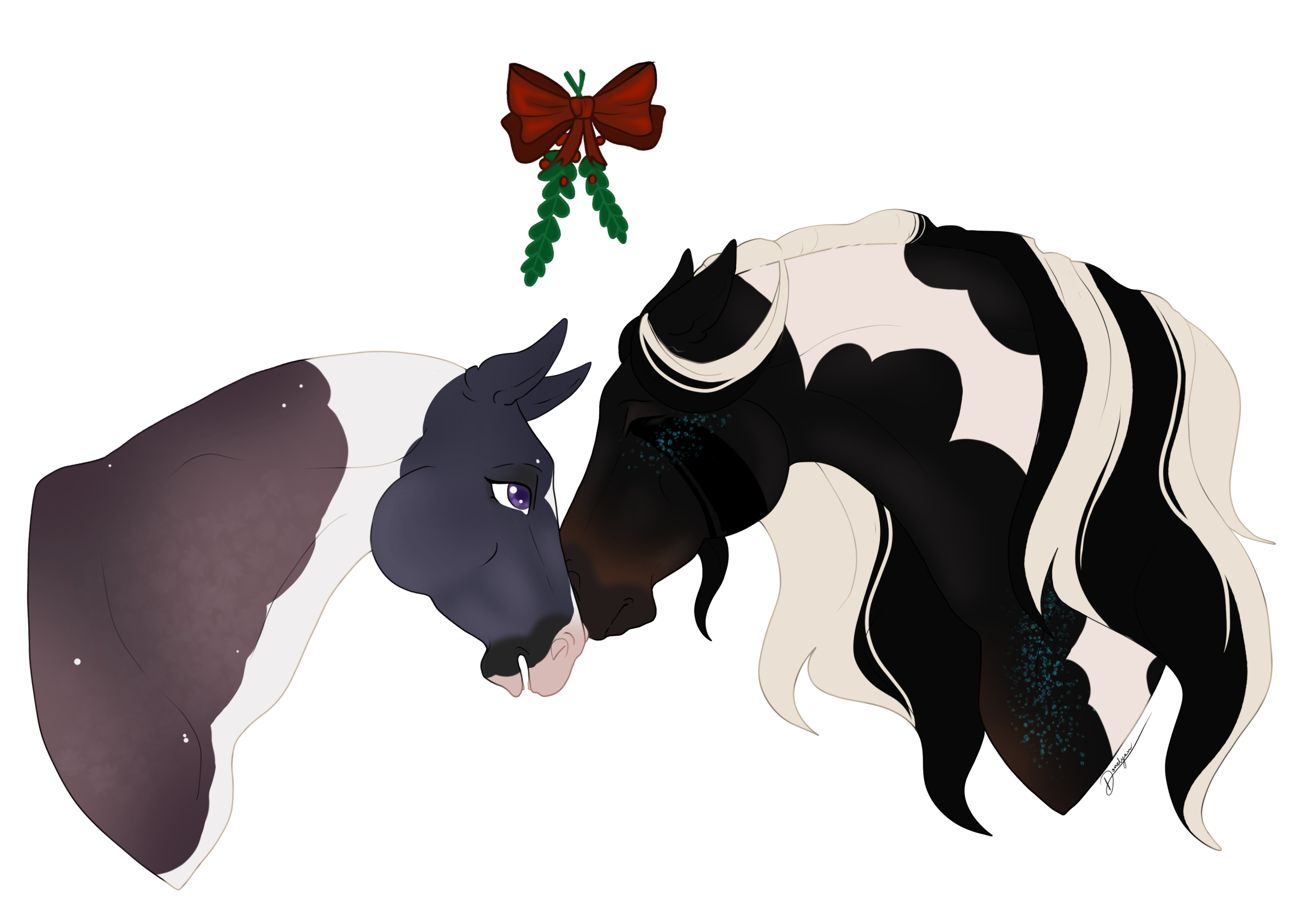 Click to view larger size #1 - Under the Mistletoe